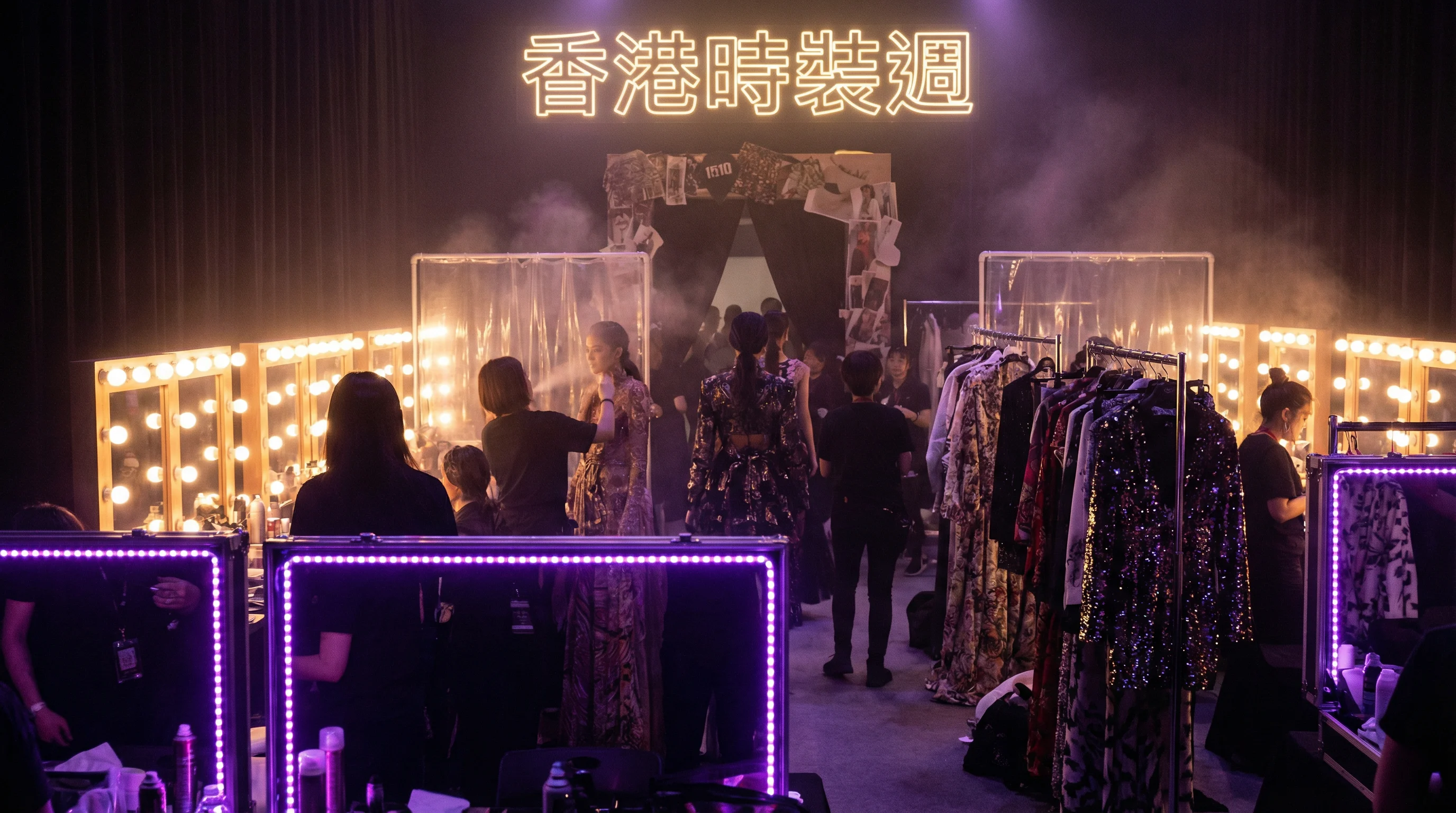 时装周后台明星准备的真实画面